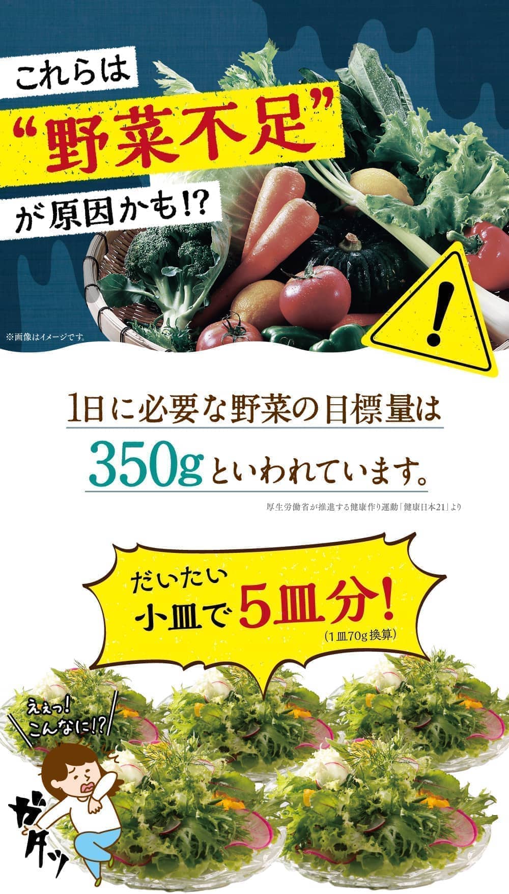 野菜不足が原因かもしれません