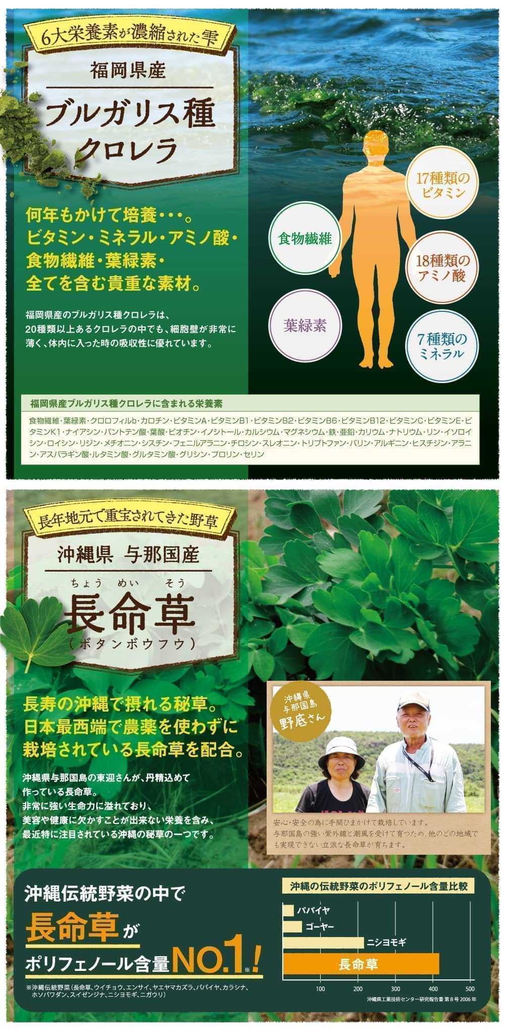 クロレラ長命草