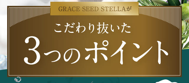 こただわりぬいた3つのポイント