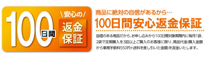 100日間返金保証