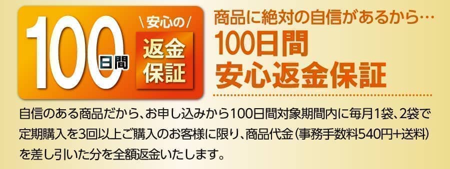 100日間返金保証